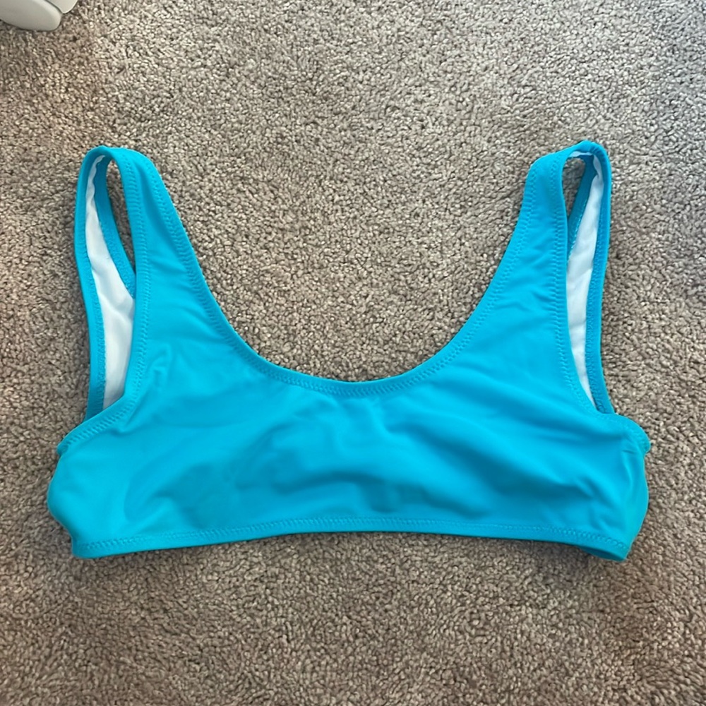 GOLDIE Blue Bikini Reversible Top